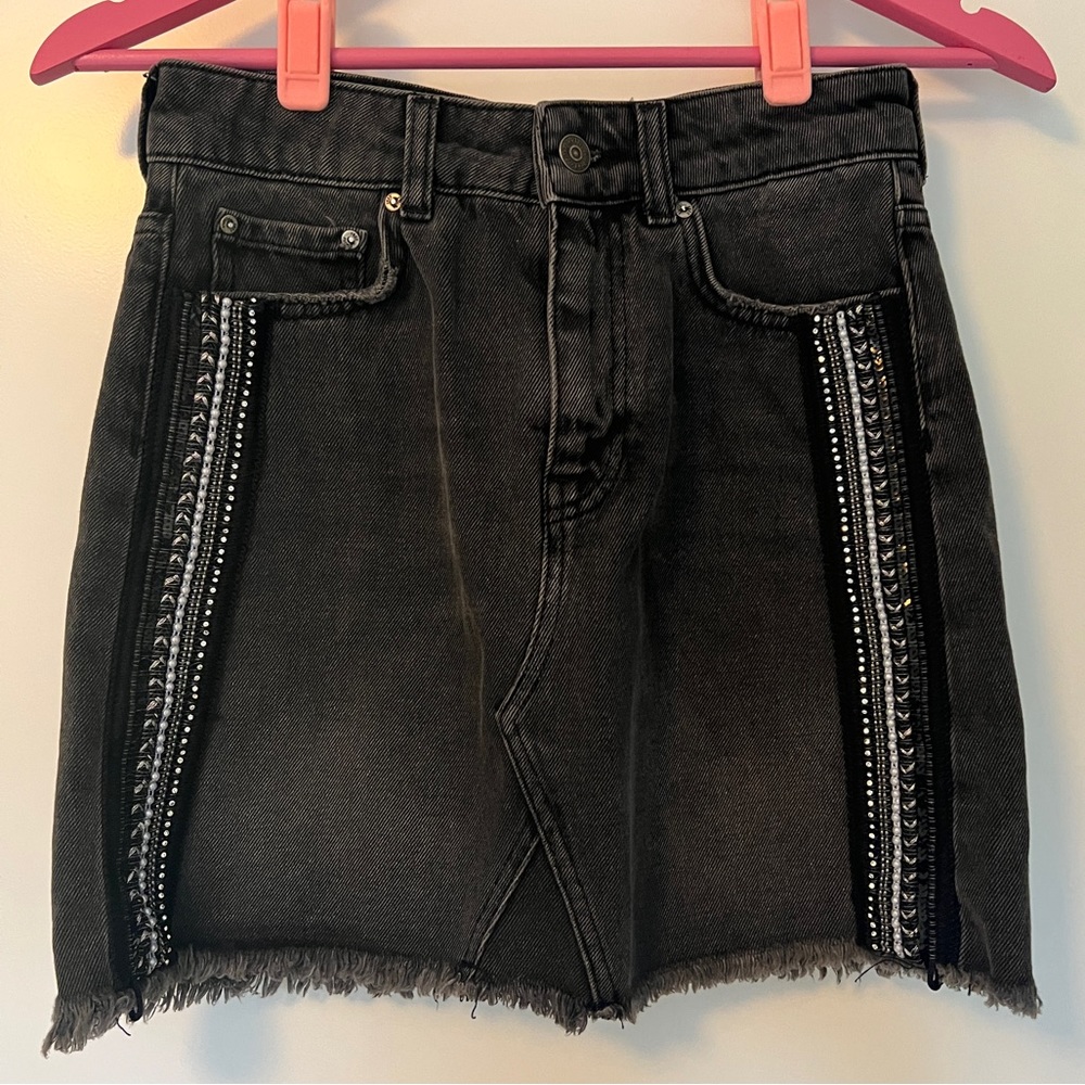 Free People Embellished Mini Skirt